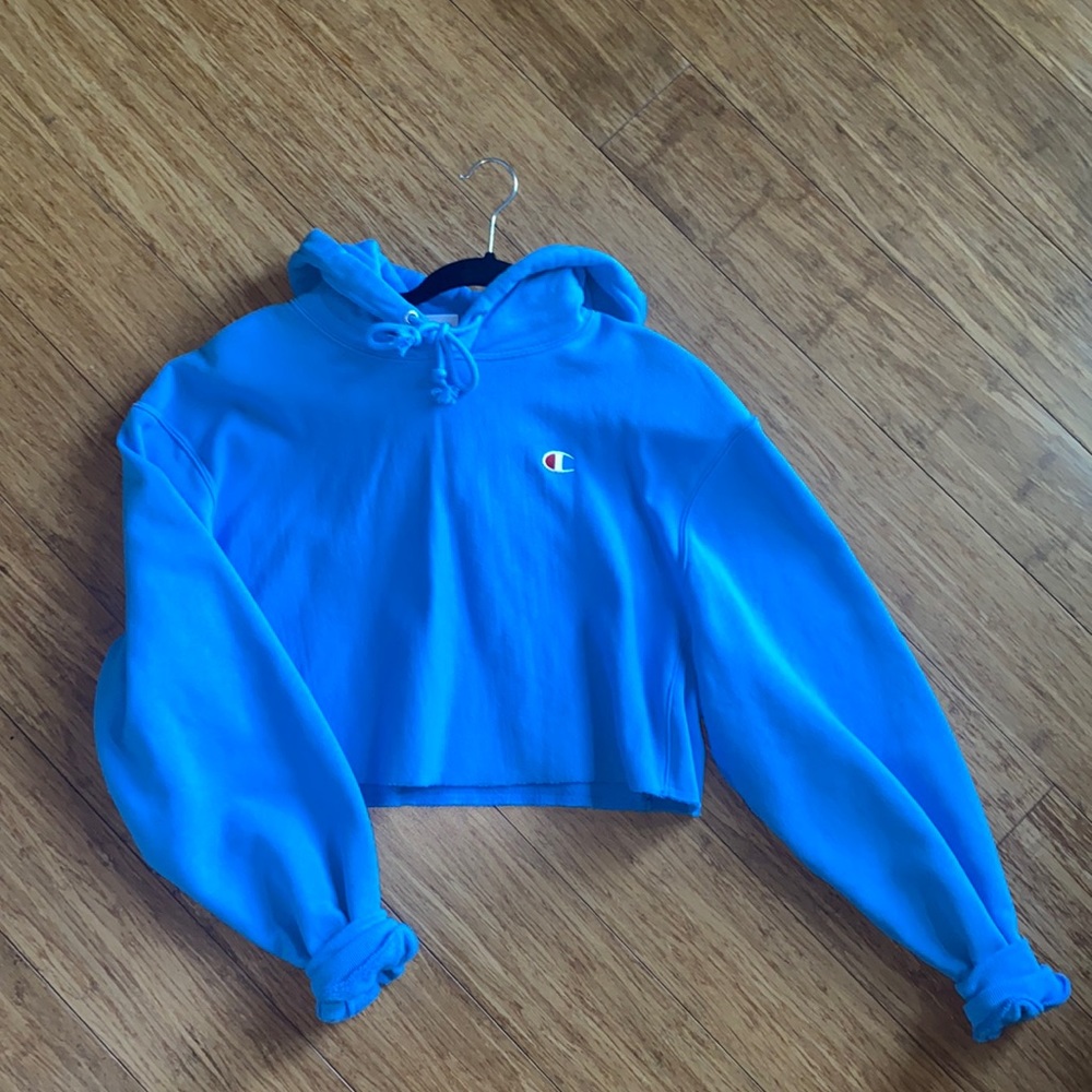 cropped champion hoodie